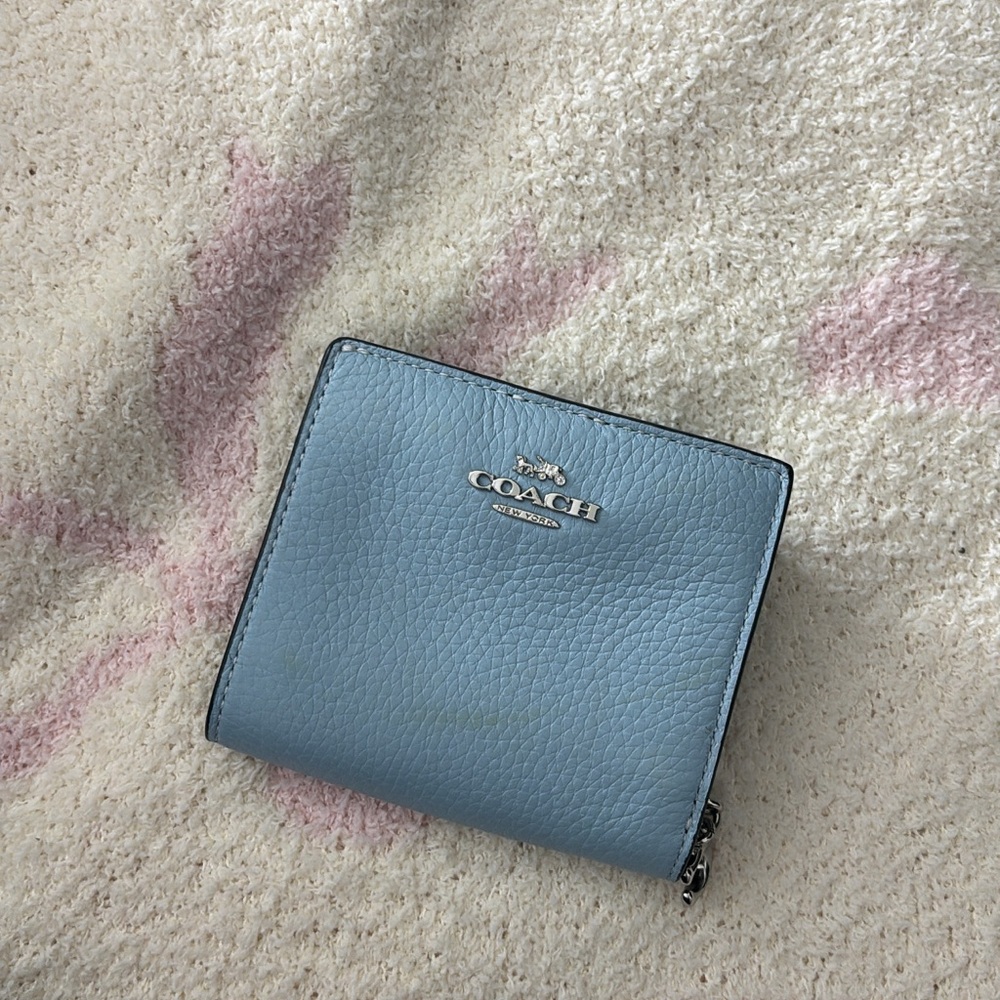 Coach Light Blue Leather Wallet